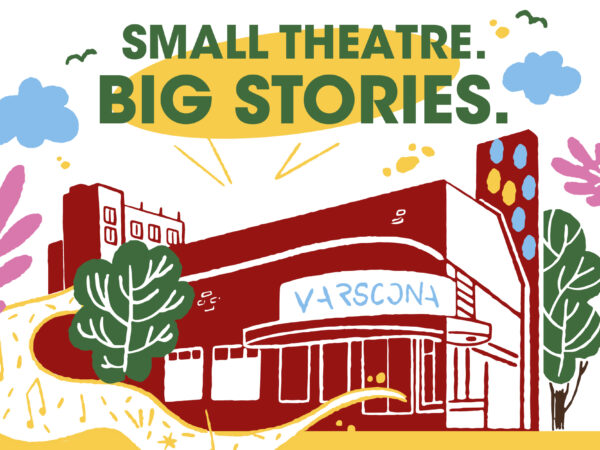 An illustration of Edmonton's mighty Varscona Theatre, a mainstay of the amazing performing arts scene in Edmonton
